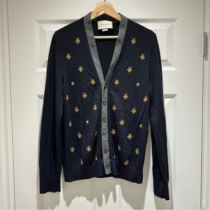Gucci Bee and Star Wool Cardigan